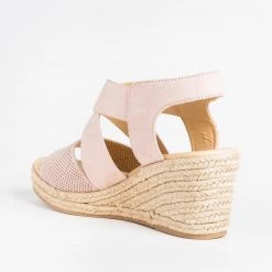 Soda Shoes Newest Arrivals Pinhole Velcro Espadrille Wedges