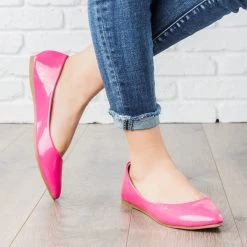 Bella Marie Pink Almond Toe Flats Newest Arrivals