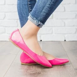 Bella Marie Pink Almond Toe Flats Newest Arrivals