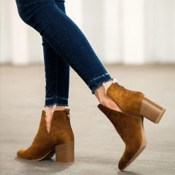 Top Moda Placket Pointed Toe Bootie Newest Arrivals