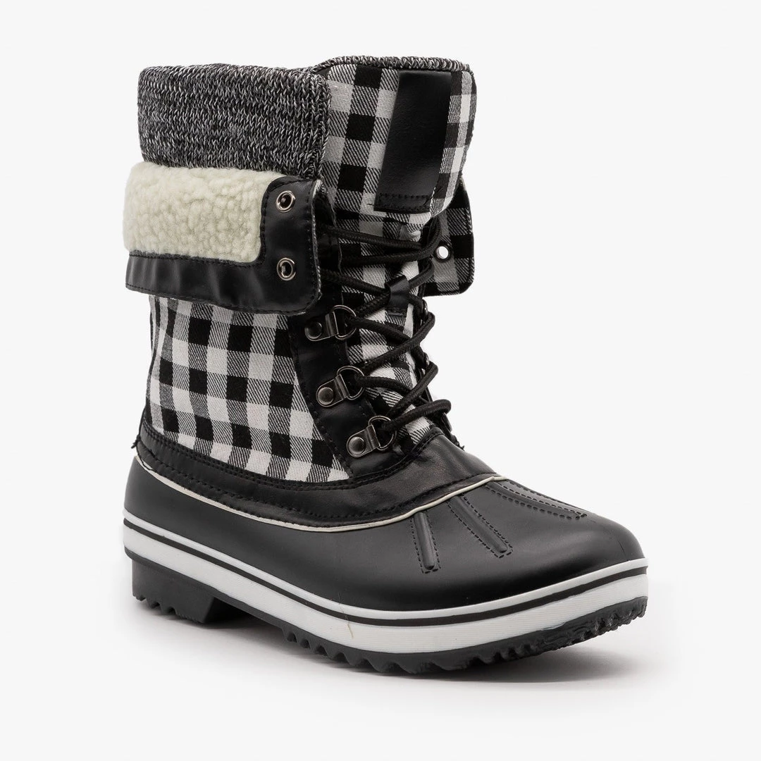 Forever Plaid Double Cuff Duck Boots Newest Arrivals 1 Forever Plaid Double Cuff Duck Boots Newest Arrivals
