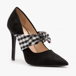 Qupid Shoes Plaid Ribbon Stiletto Pumps Newest Arrivals 6 Qupid Shoes Plaid Ribbon Stiletto Pumps Newest Arrivals