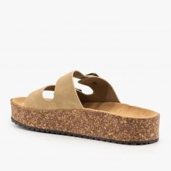 Refresh Platform Double Buckle Cork Slides