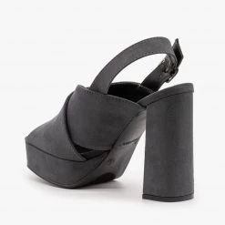 Bamboo Newest Arrivals Platform Slingback Heels