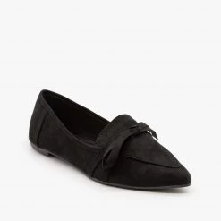 Bamboo Shoes Pointed Bow Tie Loafers FINAL SALE