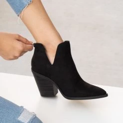 Bamboo Shoes Pointed-Squared Toe Booties