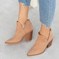 Bamboo Shoes Pointed-Squared Toe Booties