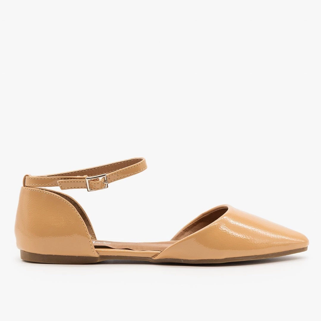 Bella Marie Newest Arrivals Pointed Toe Ankle Strap D'Orsay Flats 1 Bella Marie Newest Arrivals Pointed Toe Ankle Strap D'Orsay Flats