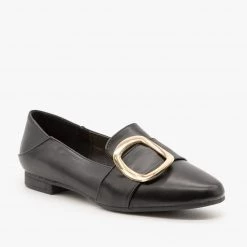 Weeboo Pointed Toe Buckle Loafers