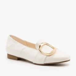 Weeboo Pointed Toe Buckle Loafers