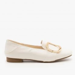 Weeboo Pointed Toe Buckle Loafers