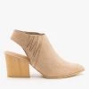 Qupid Shoes Pointed Toe Chunky Heel Mules FINAL SALE Newest Arrivals