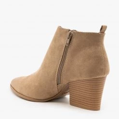Qupid Shoes Newest Arrivals Pointed Toe Diva Ankle Booties FINAL SALE