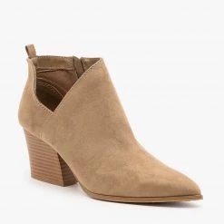 Qupid Shoes Newest Arrivals Pointed Toe Diva Ankle Booties FINAL SALE