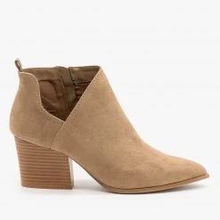 Qupid Shoes Newest Arrivals Pointed Toe Diva Ankle Booties FINAL SALE