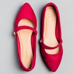 Bamboo Shoes Pointed Toe Mary Jane Flats