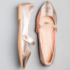 Bamboo Shoes Pointed Toe Mary Jane Flats