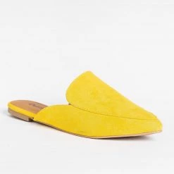 Qupid Shoes Pointed Toe Mules