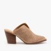 Qupid Shoes Pointed Toe Pinhole Mules FINAL SALE Newest Arrivals