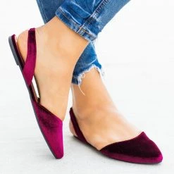 Bamboo Shoes Newest Arrivals Pointed Toe Slingback Flats