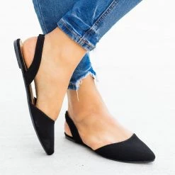 Bamboo Shoes Newest Arrivals Pointed Toe Slingback Flats