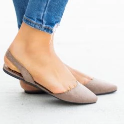 Bamboo Shoes Newest Arrivals Pointed Toe Slingback Flats