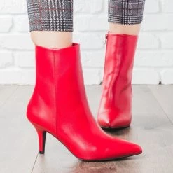 Qupid Shoes Pointed Toe Stiletto Boots