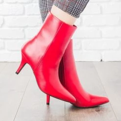 Qupid Shoes Pointed Toe Stiletto Boots