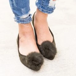 Refresh Pom Pom Accent Flats Newest Arrivals