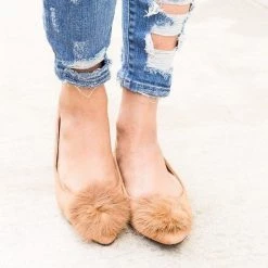 Refresh Pom Pom Accent Flats Newest Arrivals