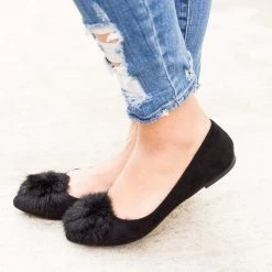 Refresh Pom Pom Accent Flats Newest Arrivals