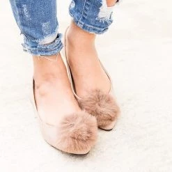 Refresh Pom Pom Accent Flats Newest Arrivals