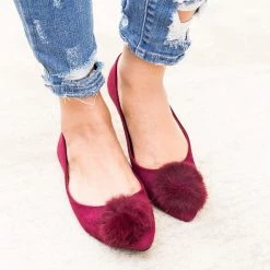 Refresh Pom Pom Accent Flats Newest Arrivals