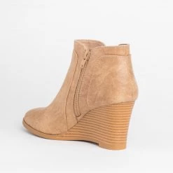 Qupid Shoes Posh Ankle Bootie Wedges FINAL SALE