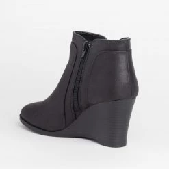 Qupid Shoes Posh Ankle Bootie Wedges FINAL SALE