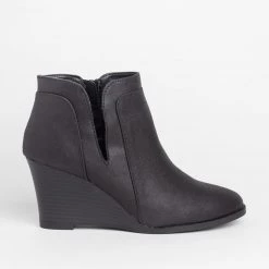 Qupid Shoes Posh Ankle Bootie Wedges FINAL SALE