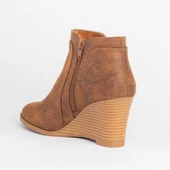 Qupid Shoes Posh Ankle Bootie Wedges FINAL SALE
