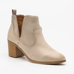 Qupid Shoes Posh Burnished Toe Western Booties FINAL SALE