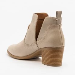 Qupid Shoes Posh Burnished Toe Western Booties FINAL SALE