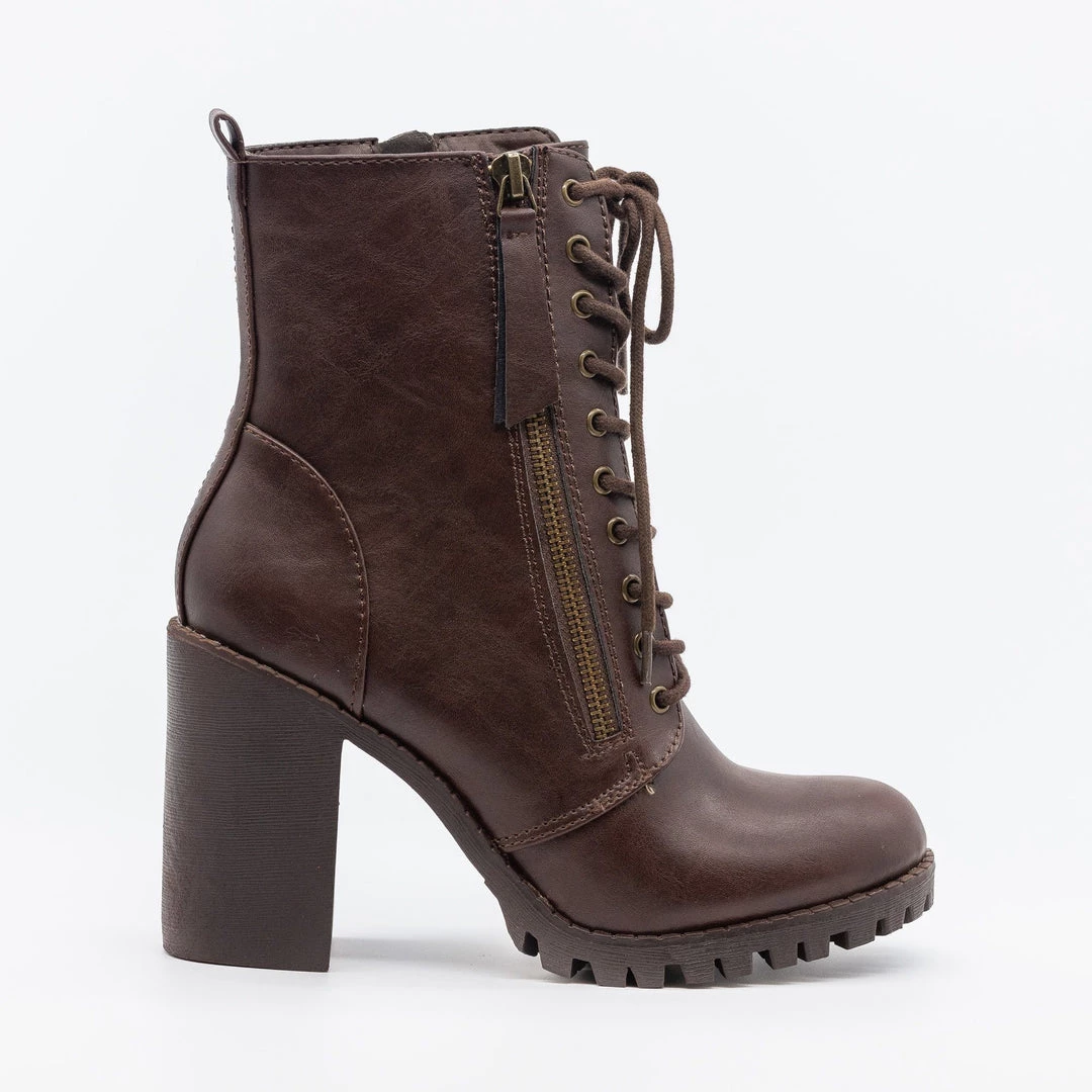 Soda Shoes Posh Capped Toe Lace-Up Boots 3 Soda Shoes Posh Capped Toe Lace-Up Boots