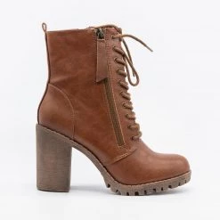 Soda Shoes Posh Capped Toe Lace-Up Boots