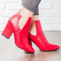 Qupid Shoes Posh Cut-Out Bootie Heels Newest Arrivals