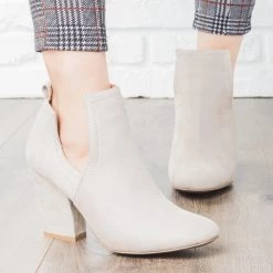 Qupid Shoes Posh Cut-Out Bootie Heels Newest Arrivals