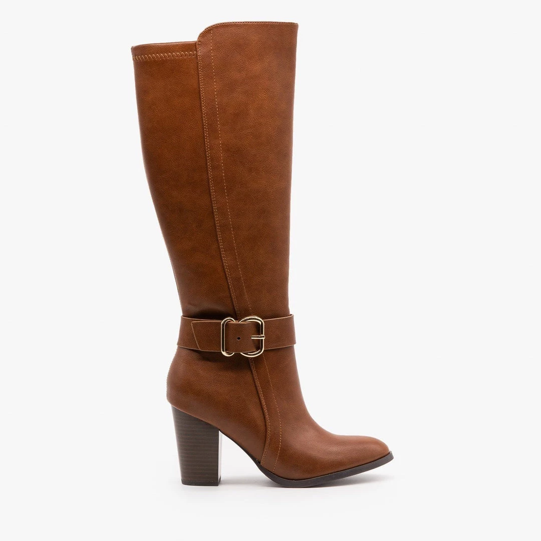 Delicious Shoes Newest Arrivals Posh High Heel Buckled Boots 1 Delicious Shoes Newest Arrivals Posh High Heel Buckled Boots