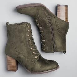 Glaze Newest Arrivals Posh Lace-Up Ankle Booties