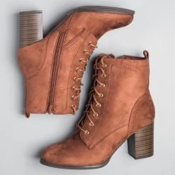 Glaze Newest Arrivals Posh Lace-Up Ankle Booties