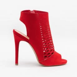 Qupid Shoes Posh Laser-Cut High Heels Newest Arrivals