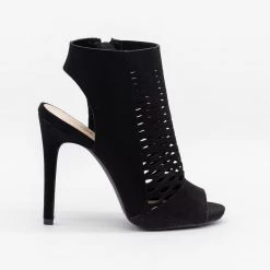Qupid Shoes Posh Laser-Cut High Heels Newest Arrivals