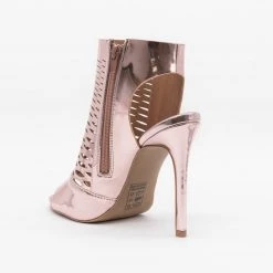Qupid Shoes Posh Laser-Cut High Heels Newest Arrivals