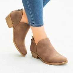 Top Moda Posh V-Cut Ankle Booties FINAL SALE